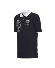 Polo blu navy uomo con ricami e logo | AERONATUTICA MILITARE Polo blu navy uomo con ricami e logo | AERONATUTICA MILITARE