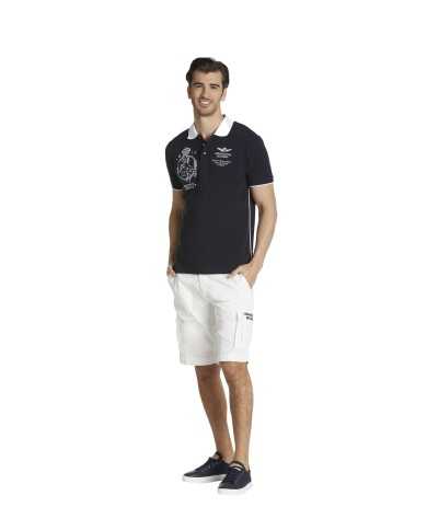 Polo blu navy uomo con ricami e logo | AERONATUTICA MILITARE Polo blu navy uomo con ricami e logo | AERONATUTICA MILITARE