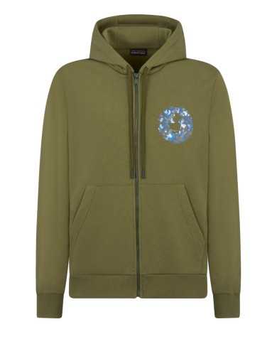 felpa con cappuccio militare uomo con logo camouflage | SAVE THE DUCK felpa con cappuccio militare uomo con logo camouflage | SAVE THE DUCK