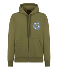 felpa con cappuccio militare uomo con logo camouflage | SAVE THE DUCK