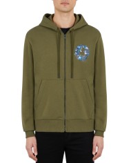 felpa con cappuccio militare uomo con logo camouflage | SAVE THE DUCK