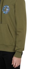 felpa con cappuccio militare uomo con logo camouflage | SAVE THE DUCK