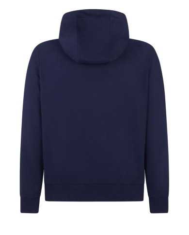 felpa con cappuccio blu da uomo con logo stampato | SAVE THE DUCK felpa con cappuccio blu da uomo con logo stampato | SAVE THE DUCK