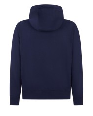 felpa con cappuccio blu da uomo con logo stampato | SAVE THE DUCK felpa con cappuccio blu da uomo con logo stampato | SAVE THE DUCK