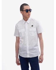 camicia bianco ottico da uomo logato sul petto | BLAUER camicia bianco ottico da uomo logato sul petto | BLAUER
