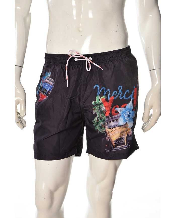 costume mare piombo da uomo con lacci logati e stampe | BOB costume mare piombo da uomo con lacci logati e stampe | BOB