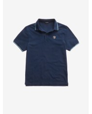 Polo blu cadetto da uomo con spacchi e logo ricamati | BLAUER Polo blu cadetto da uomo con spacchi e logo ricamati | BLAUER