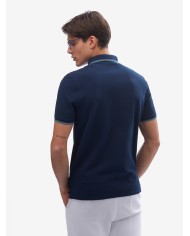 Polo blu cadetto da uomo con spacchi e logo ricamati | BLAUER Polo blu cadetto da uomo con spacchi e logo ricamati | BLAUER