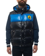 CIESSE Gilet Uomo Tavon A-TI Smanicato Piumino Cappuccio Nero Blu L... CIESSE Gilet Uomo Tavon A-TI Smanicato Piumino Cappuccio Nero Blu L...