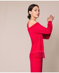 maglia amarena da donna effetto doppio capo | TWINSET maglia amarena da donna effetto doppio capo | TWINSET