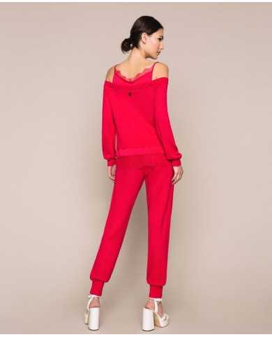 maglia amarena da donna effetto doppio capo | TWINSET maglia amarena da donna effetto doppio capo | TWINSET