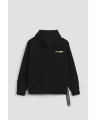 felpa nera uomo con portachiavi con moschettone | VALVOLA felpa nera uomo con portachiavi con moschettone | VALVOLA