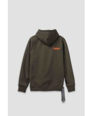 felpa military green uomo con portachiavi con moschettone | VALVOLA felpa military green uomo con portachiavi con moschettone | VALVOLA