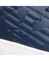 sneakers navy da uomo logato in tono sul alto | EA7