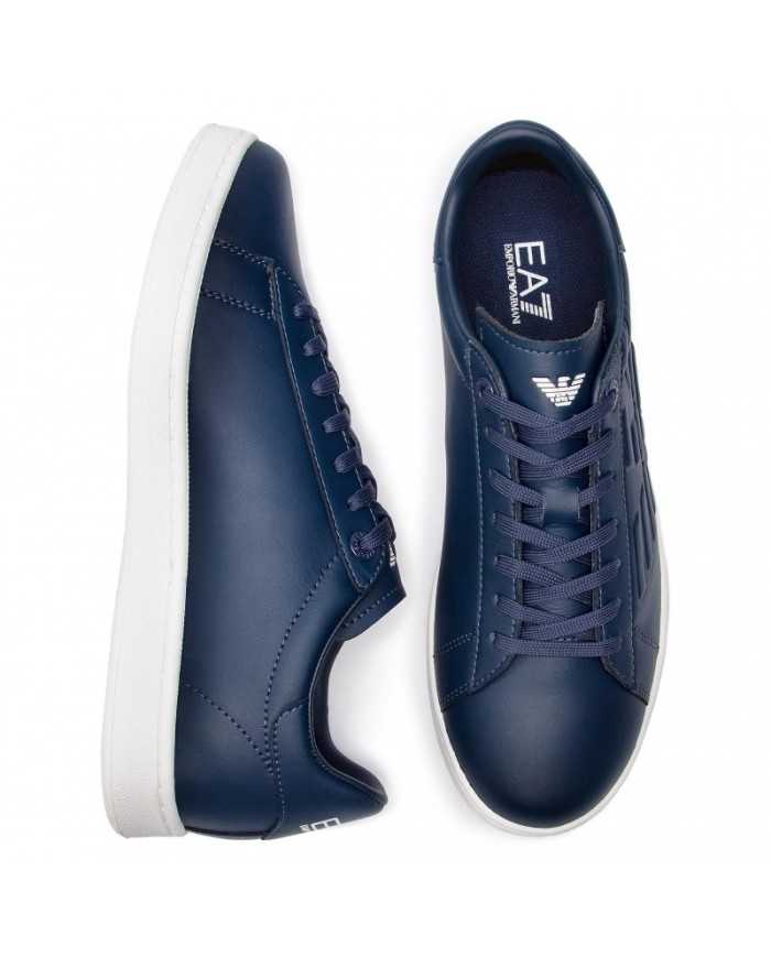sneakers navy da uomo logato in tono sul alto | EA7