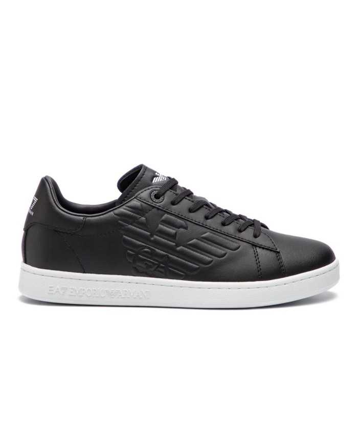 sneakers nera da uomo logato in rilievo sul lato in tono | EA7 sneakers nera da uomo logato in rilievo sul lato in tono | EA7