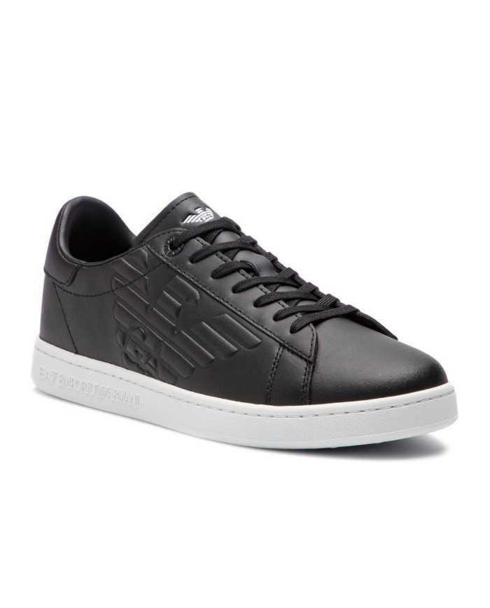 sneakers nera da uomo logato in rilievo sul lato in tono | EA7 sneakers nera da uomo logato in rilievo sul lato in tono | EA7