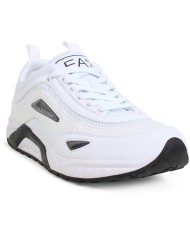 sneakers bianche da uomo con dettagli e loghi gommati neri | EA7 sneakers bianche da uomo con dettagli e loghi gommati neri | EA7