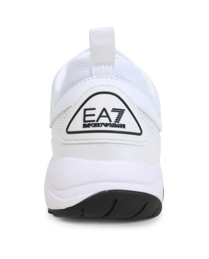 sneakers bianche da uomo con dettagli e loghi gommati neri | EA7 sneakers bianche da uomo con dettagli e loghi gommati neri | EA7