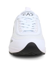 sneakers bianche da uomo con dettagli e loghi gommati neri | EA7 sneakers bianche da uomo con dettagli e loghi gommati neri | EA7
