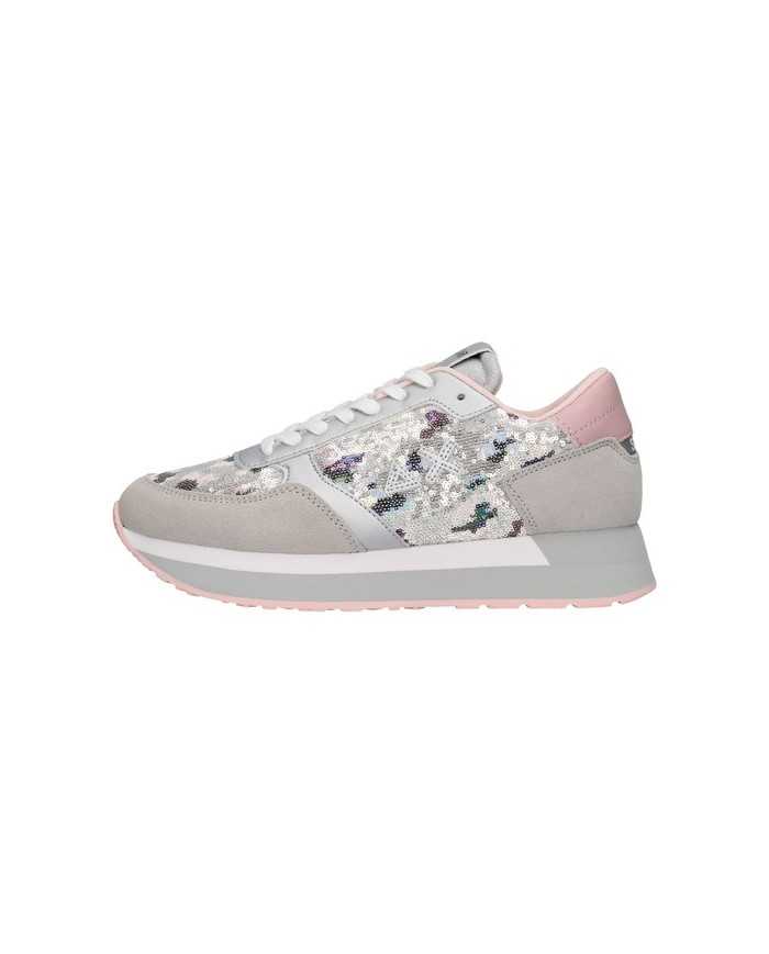 sneakers grigie chiaro da donna con dettagli in paillettes | SUN68 sneakers grigie chiaro da donna con dettagli in paillettes | SUN68