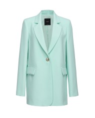 blazer vetro azzurro da donna con SPACCO CENTRALE su retro | PINKO