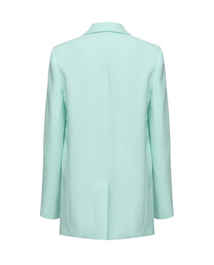 blazer vetro azzurro da donna con SPACCO CENTRALE su retro | PINKO blazer vetro azzurro da donna con SPACCO CENTRALE su retro | PINKO