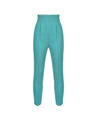 pantalone a VITA ALTA light blue da donna con PENCES avanti | PINKO