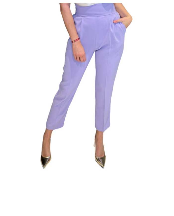 pantalone a VITA ALTA viola da donna con PENCES avanti | PINKO pantalone a VITA ALTA viola da donna con PENCES avanti | PINKO
