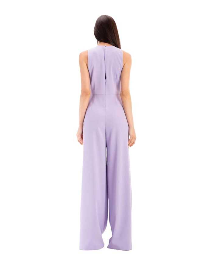 tuta smanicata viola da donna con spilla floreale rimovibile | PINKO tuta smanicata viola da donna con spilla floreale rimovibile | PINKO