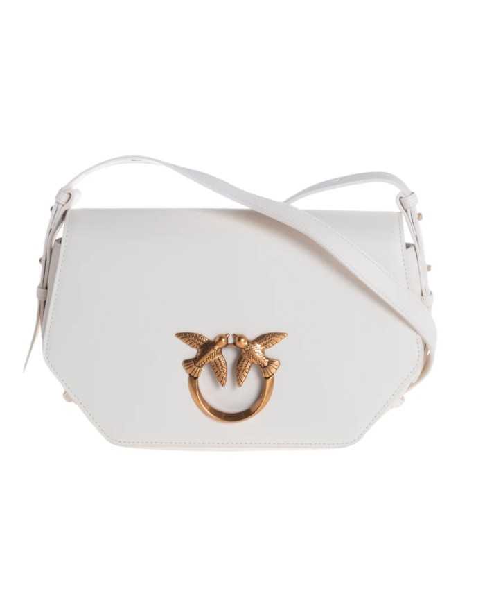 borsa LOVE CLICK CLASSIC avorio da donna esagonale | PINKO borsa LOVE CLICK CLASSIC avorio da donna esagonale | PINKO