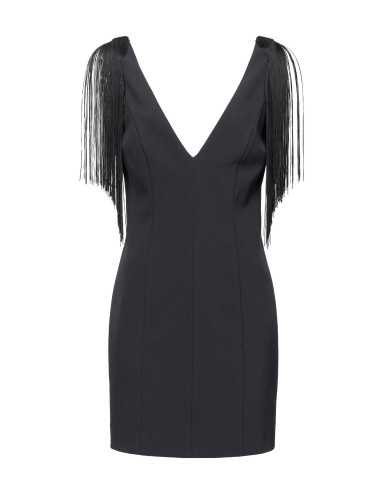 mini abito senza maniche nero limousine da donna con frange | PINKO mini abito senza maniche nero limousine da donna con frange | PINKO
