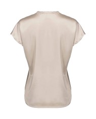blusa rosa nuvola da donna in satin di seta stretch | PINKO