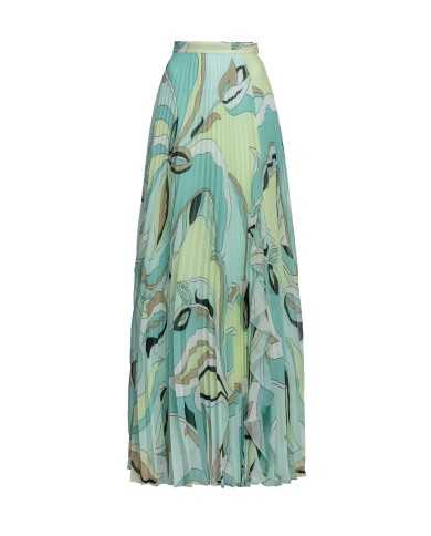 gonna lunga plissettata con fantasia floreale verde da donna | PINKO gonna lunga plissettata con fantasia floreale verde da donna | PINKO