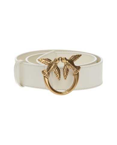 cintura H4 bianca da donna con fibbia logata LOVE BIRDS CUT | PINKO cintura H4 bianca da donna con fibbia logata LOVE BIRDS CUT | PINKO