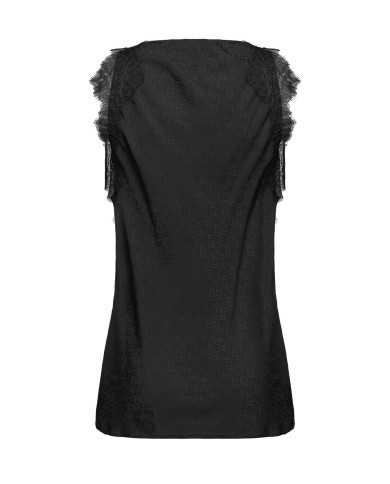 top senza maniche nero limousine da donna con logo pattern | PINKO top senza maniche nero limousine da donna con logo pattern | PINKO