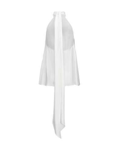 top senza maniche bianco da donna con colletto annodabile | PINKO top senza maniche bianco da donna con colletto annodabile | PINKO