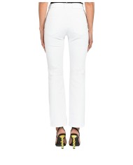 jeans regular leggermente svasati bianchi da donna | PINKO