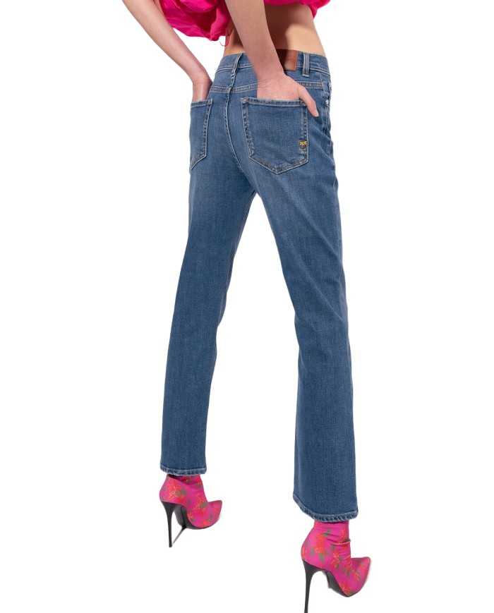 jeans denim medio da donna stile bootcut flare-fit | PINKO