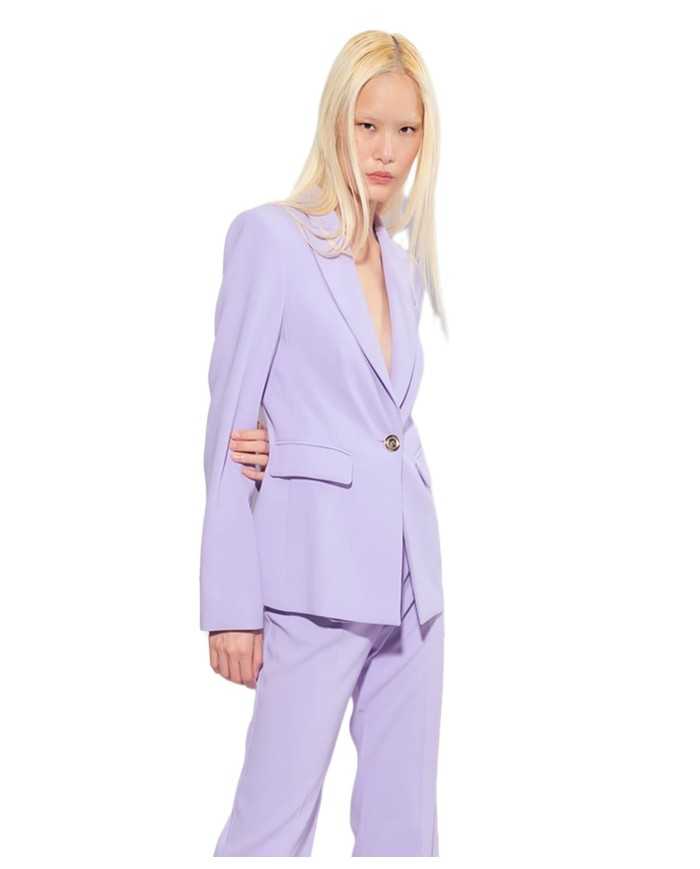 giacca blazer viola da donna stretta ai fianchi | PINKO