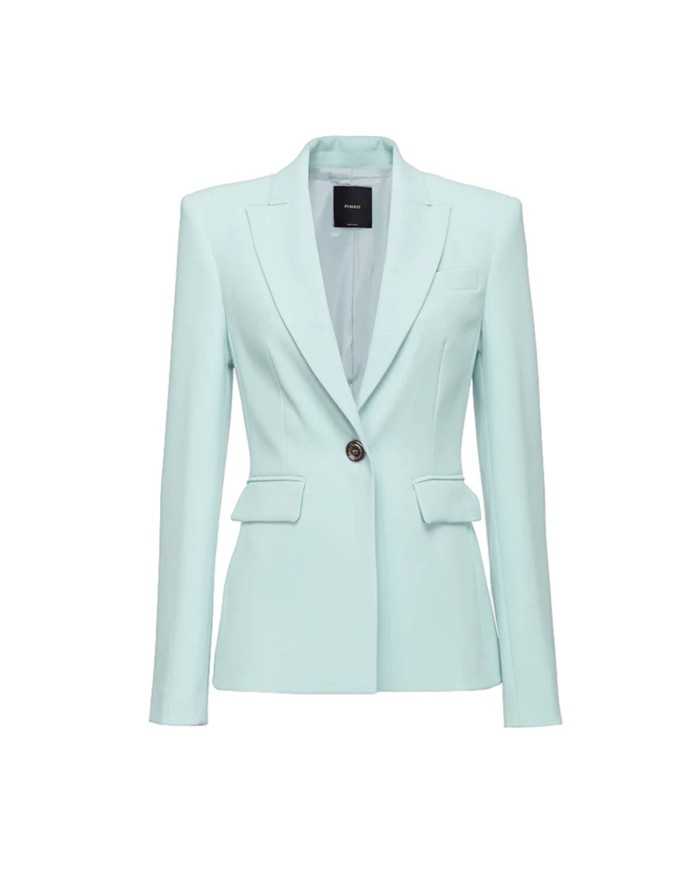 giacca blazer vetro azzurro da donna stretta ai fianchi | PINKO giacca blazer vetro azzurro da donna stretta ai fianchi | PINKO