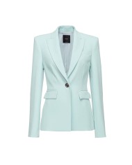 giacca blazer vetro azzurro da donna stretta ai fianchi | PINKO