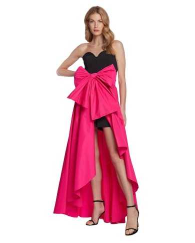 abito lungo a due pezzi nero e fuxia da donna con gonna e tuta | PINKO abito lungo a due pezzi nero e fuxia da donna con gonna e tuta | PINKO