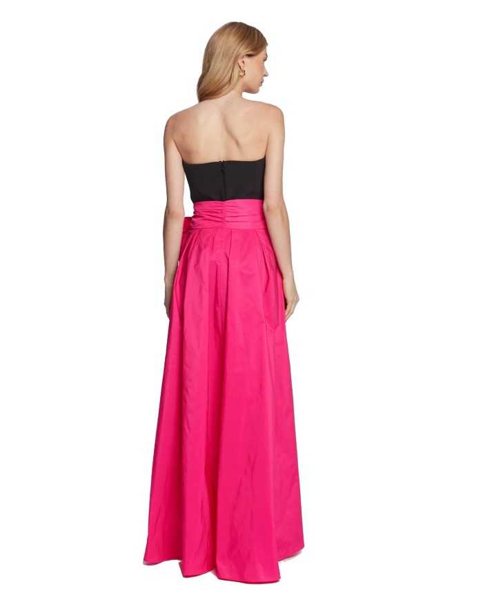 abito lungo a due pezzi nero e fuxia da donna con gonna e tuta | PINKO abito lungo a due pezzi nero e fuxia da donna con gonna e tuta | PINKO