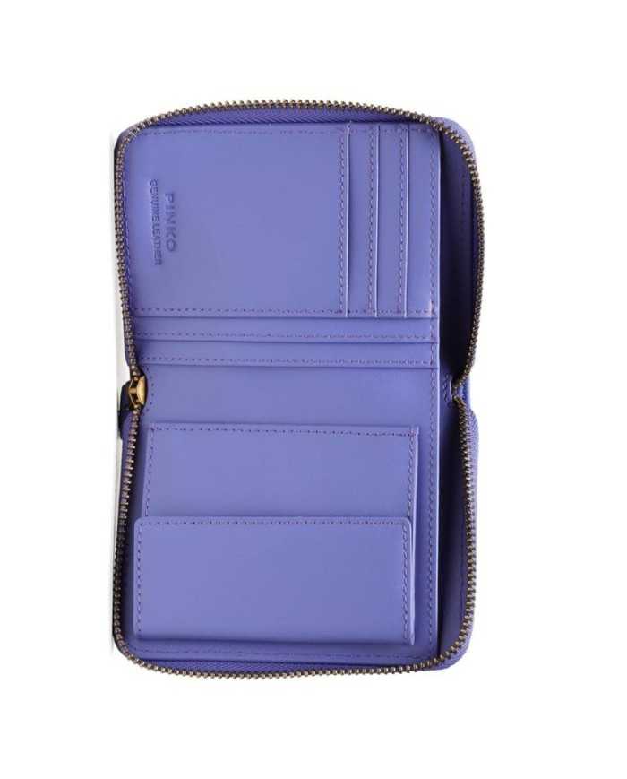 portafogli blu Corsica da donna in pelle trapuntata in nappa | PINKO portafogli blu Corsica da donna in pelle trapuntata in nappa | PINKO