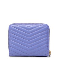 portafogli blu Corsica da donna in pelle trapuntata in nappa | PINKO