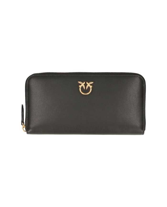 portafogli lungo nero da donna con logo LOVE BIRDS CUT | PINKO portafogli lungo nero da donna con logo LOVE BIRDS CUT | PINKO