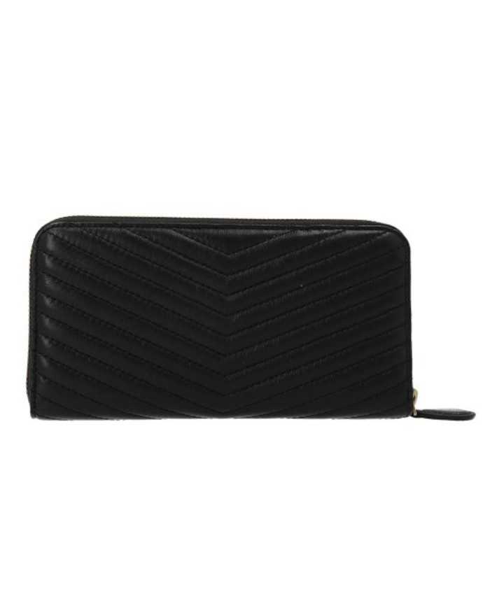 portafogli nero da donna logato LOVE BIRDS CUT in metallo | PINKO portafogli nero da donna logato LOVE BIRDS CUT in metallo | PINKO