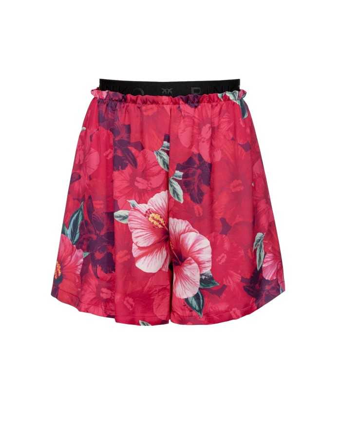 shorts con fantasia floreale fuxia e rosa da donna | PINKO shorts con fantasia floreale fuxia e rosa da donna | PINKO