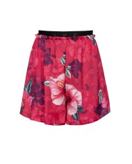 shorts con fantasia floreale fuxia e rosa da donna | PINKO